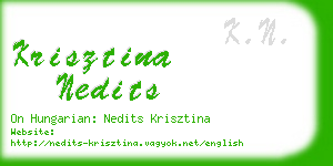 krisztina nedits business card